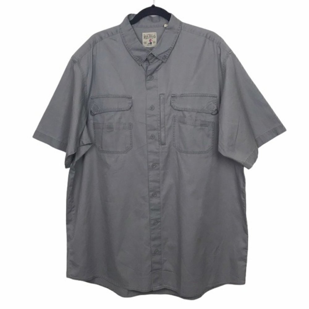 Red Head Gray Short Sleeve Shirt 2XL Tall